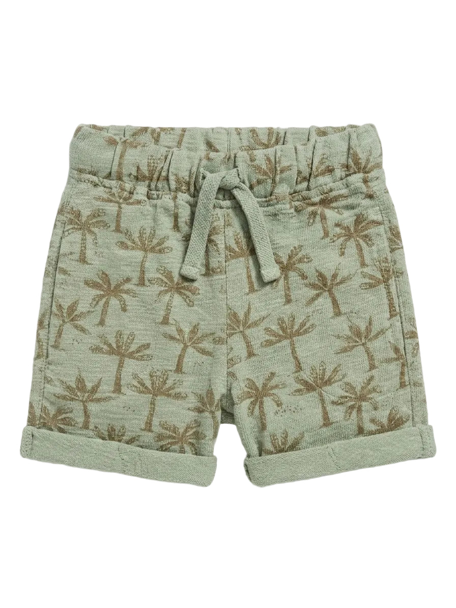 Zara Branded Mint Green Palm Tree Shorts for kids (Minor def)