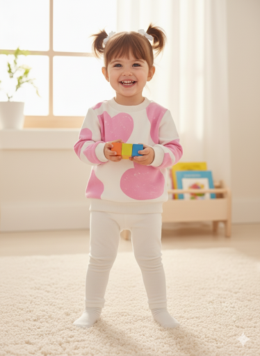 Hearts Printed Sweatshirt