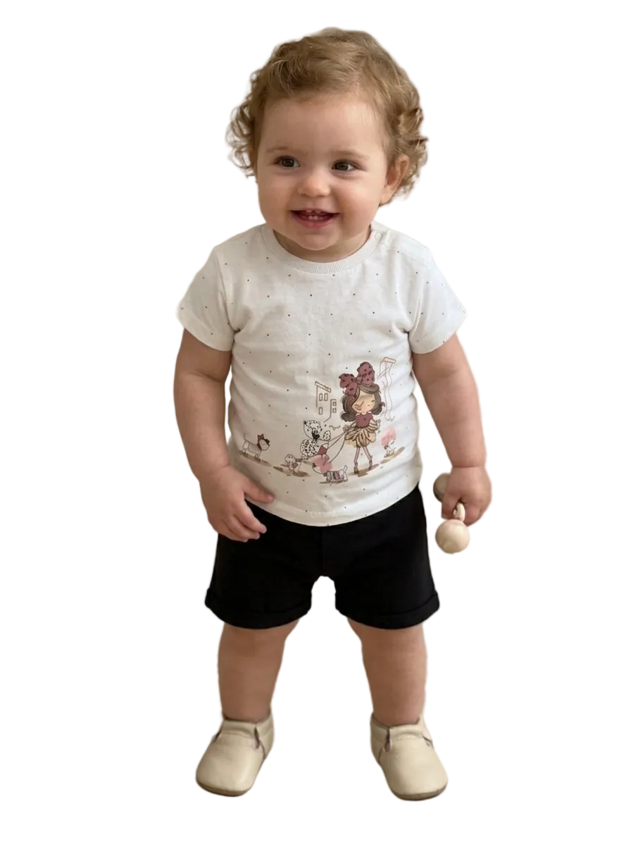 Cute Doll Printed T-shirt