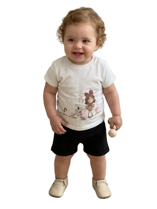 Cute Doll Printed T-shirt