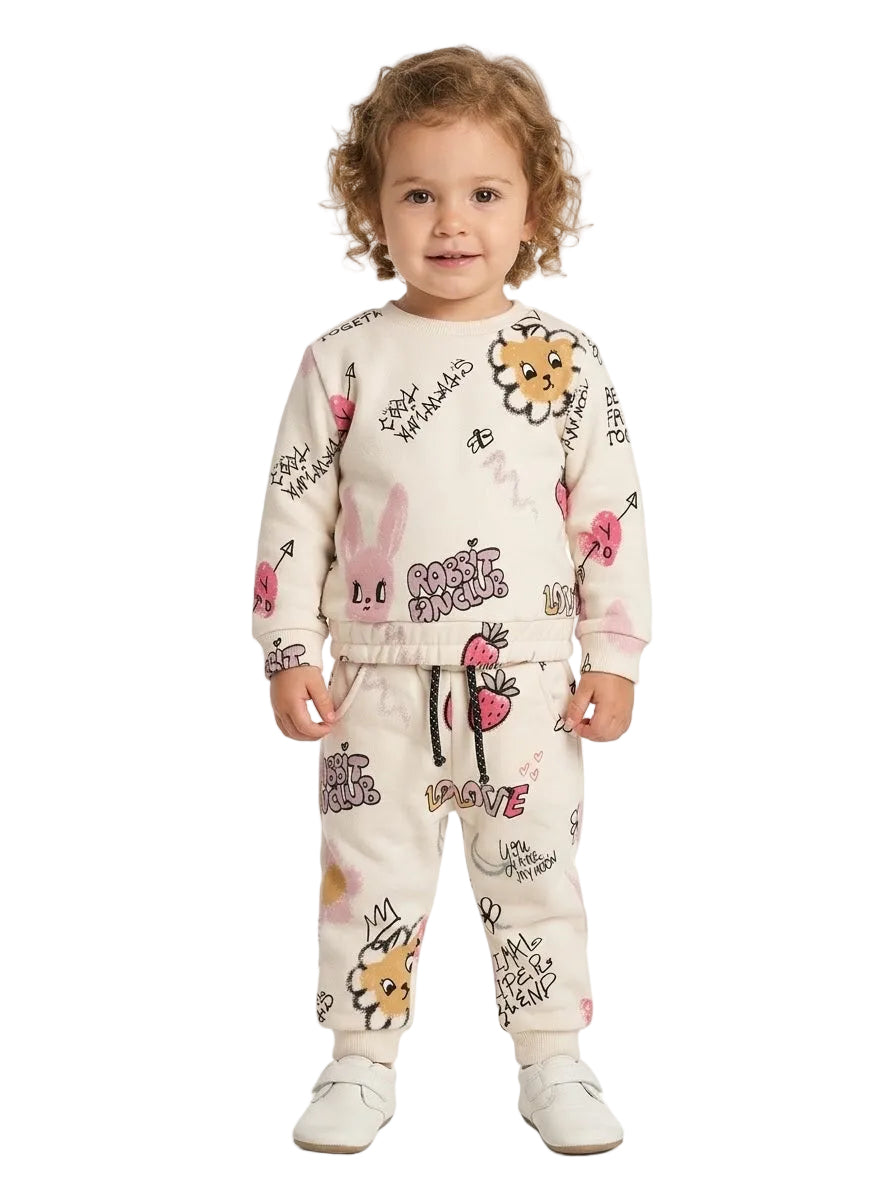 Zara Branded Girls Rabbit Sweatshirt