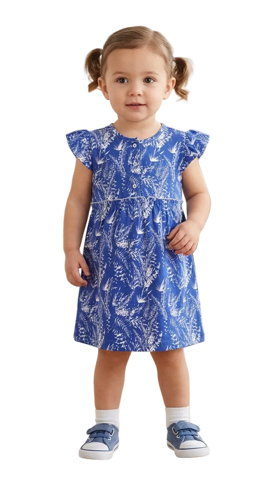 Blue Floral Frock Top