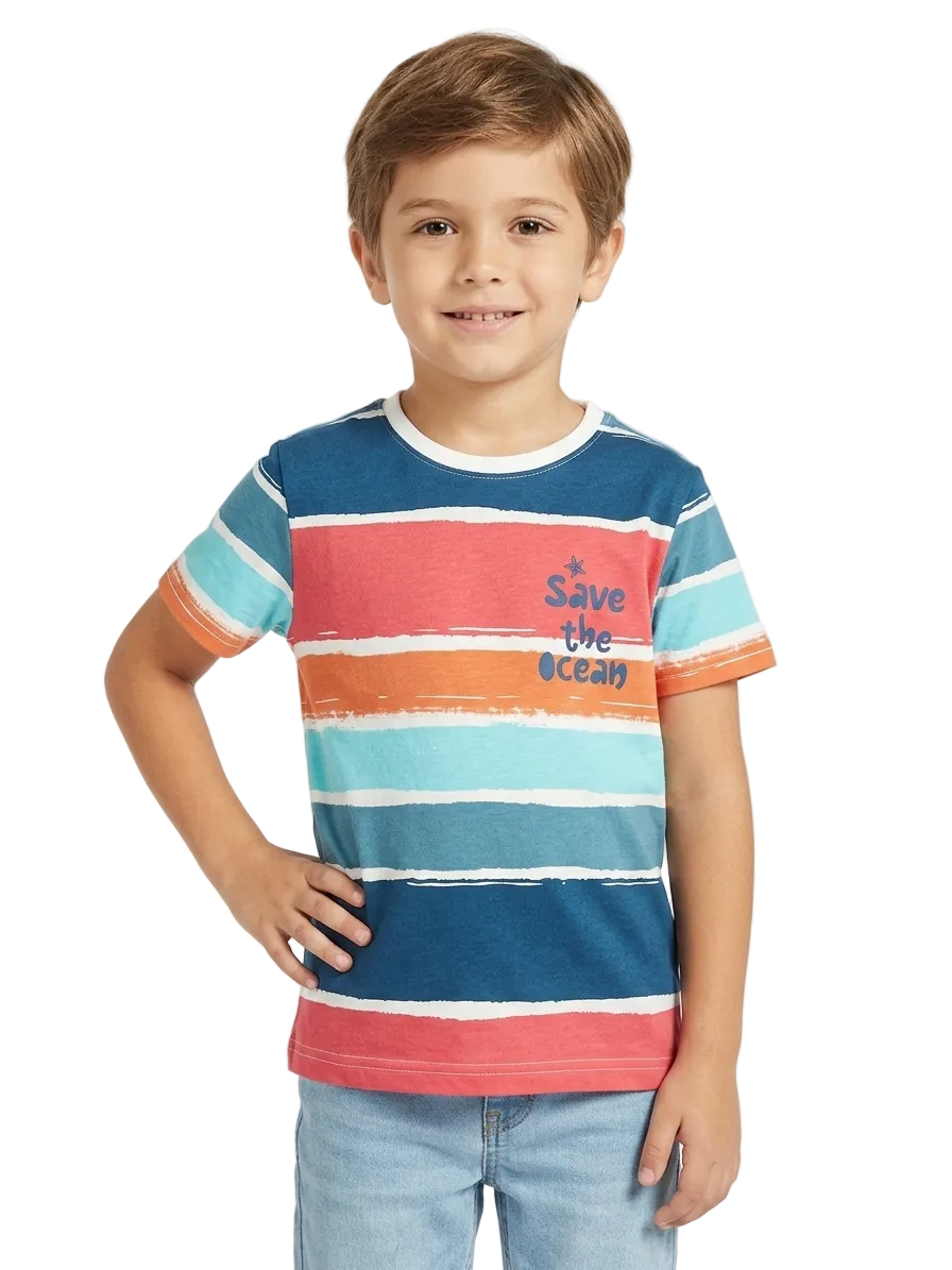 Max Branded Multi Stripes T-shirt