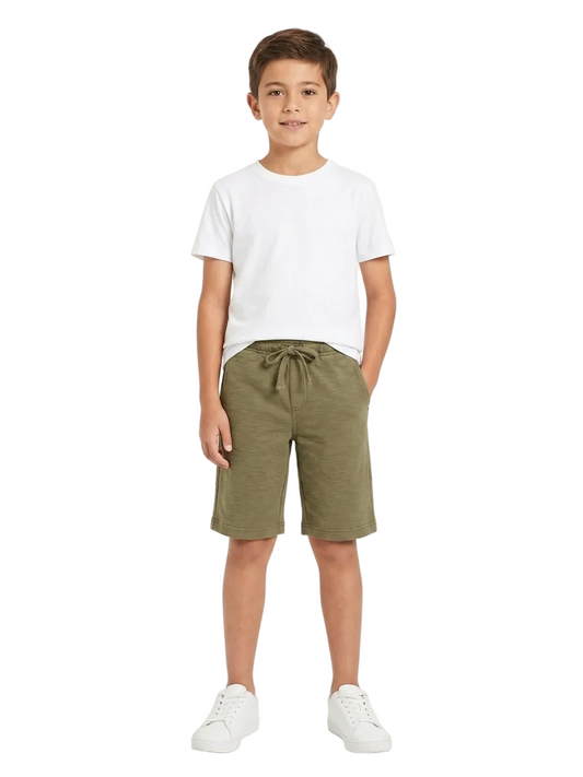 Olive Shade Plain Boys Short