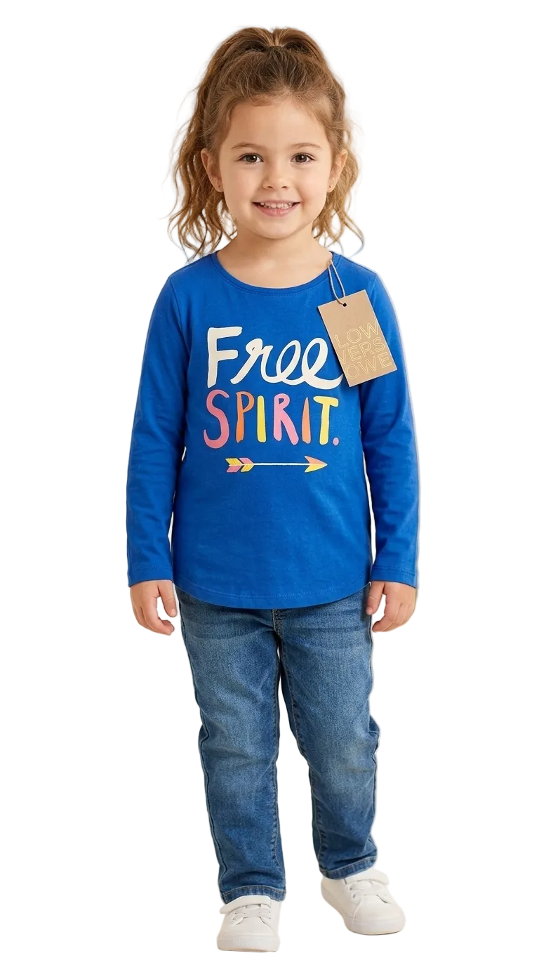 Branded Printed Girls T-shirt (Minor defect)