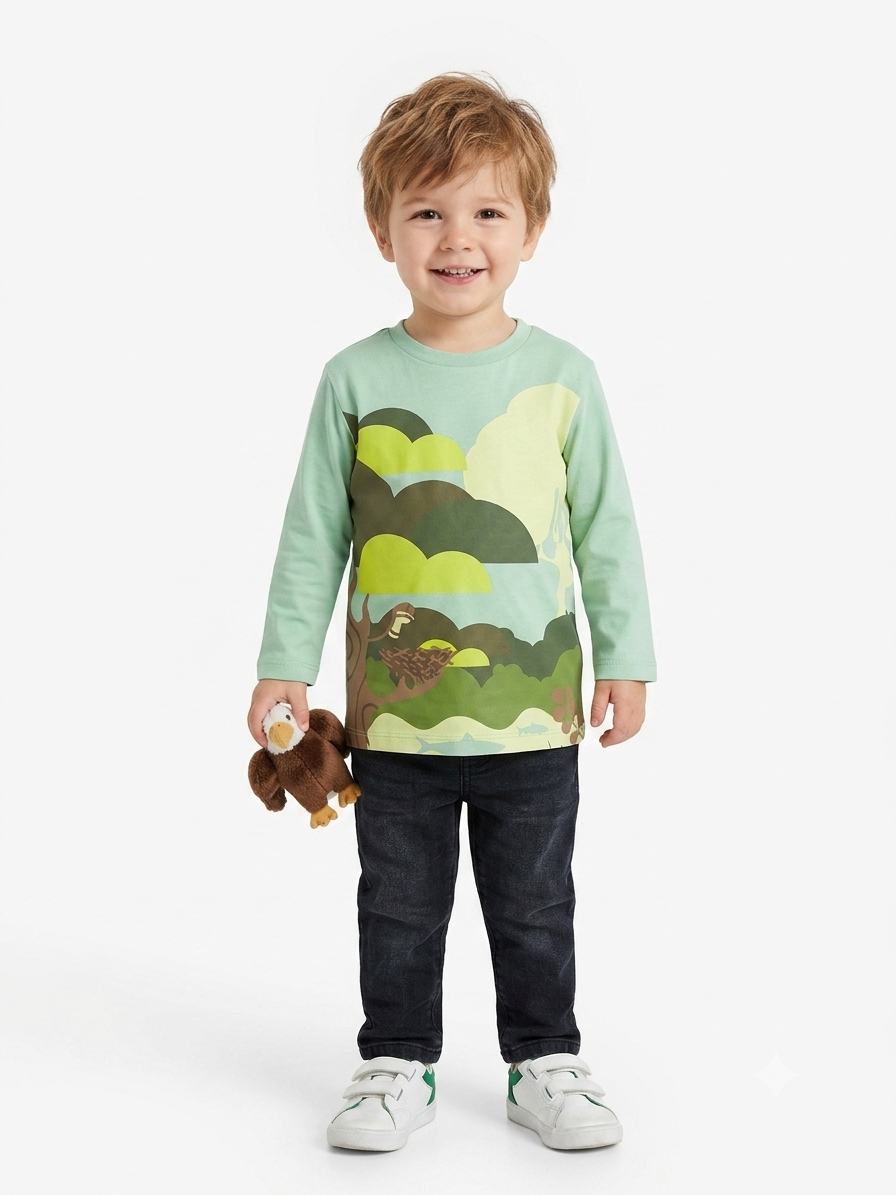 Branded Full Sleeve tshirt for kids - 3-4 yr (minor defect)