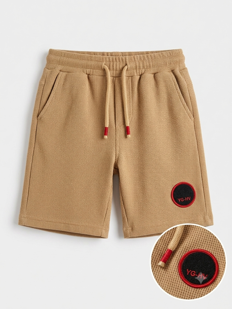 LP Branded Brown Texture Shorts