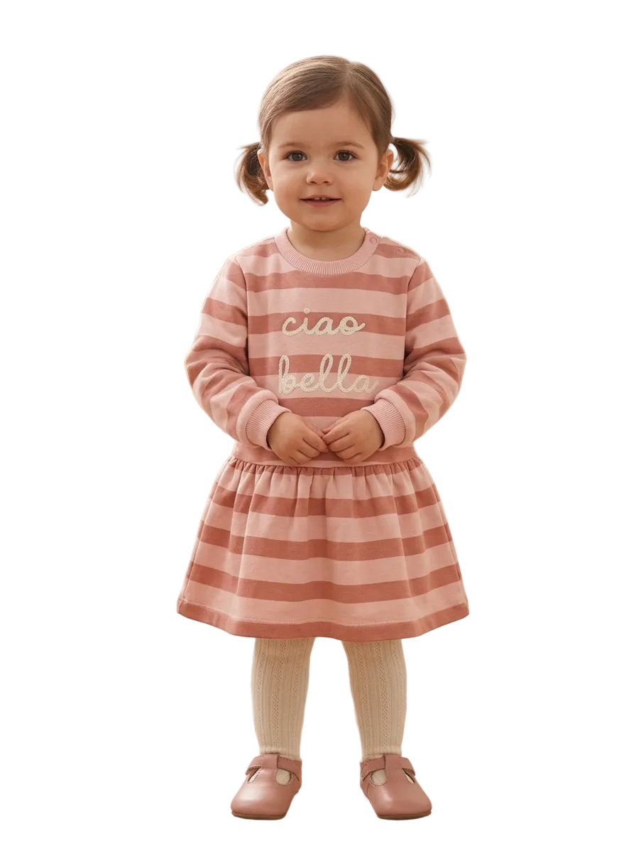 Cool Club Branded Sweatshirt Frock for Baby Girl