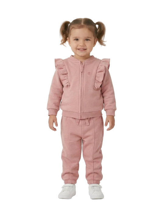 Cool Club branded 2 PC Zipper Tracksuit for baby girls (minor defect)