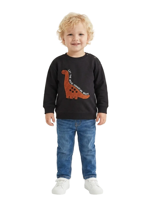 H&M Branded Black Dino Sweatshirt