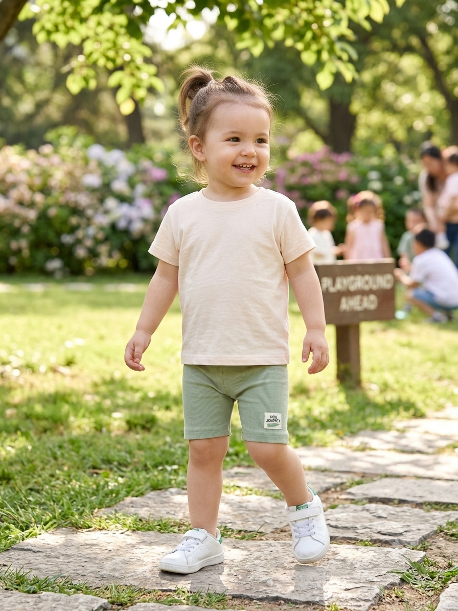 Zara Branded Ribbed Cycling Leggings for Baby Girls