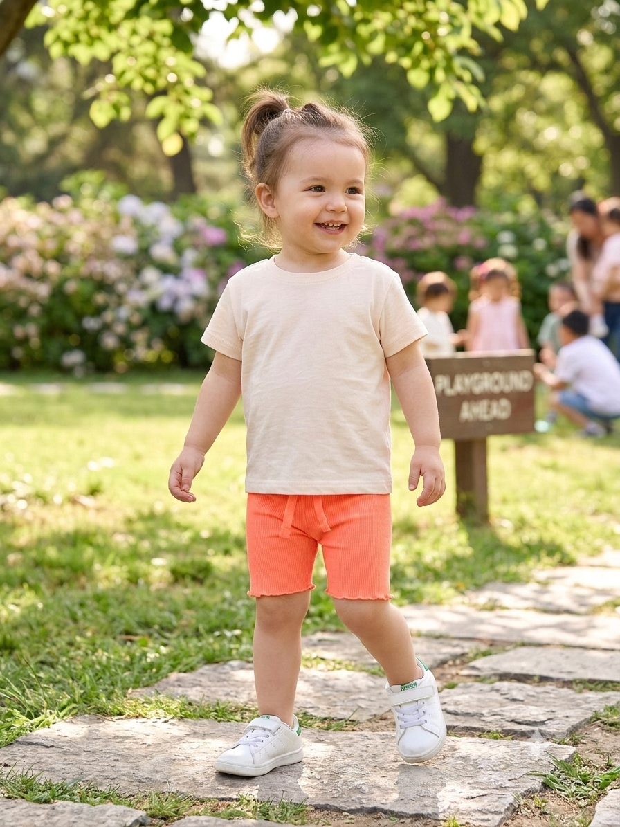 Zara Branded Ribbed Cycling Leggings for Baby Girls