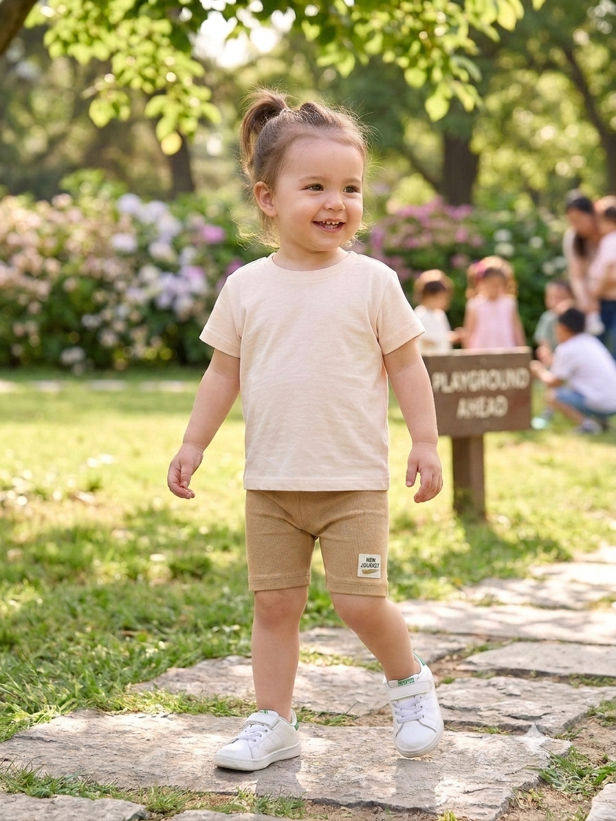 Zara Branded Ribbed Cycling Leggings for Baby Girls