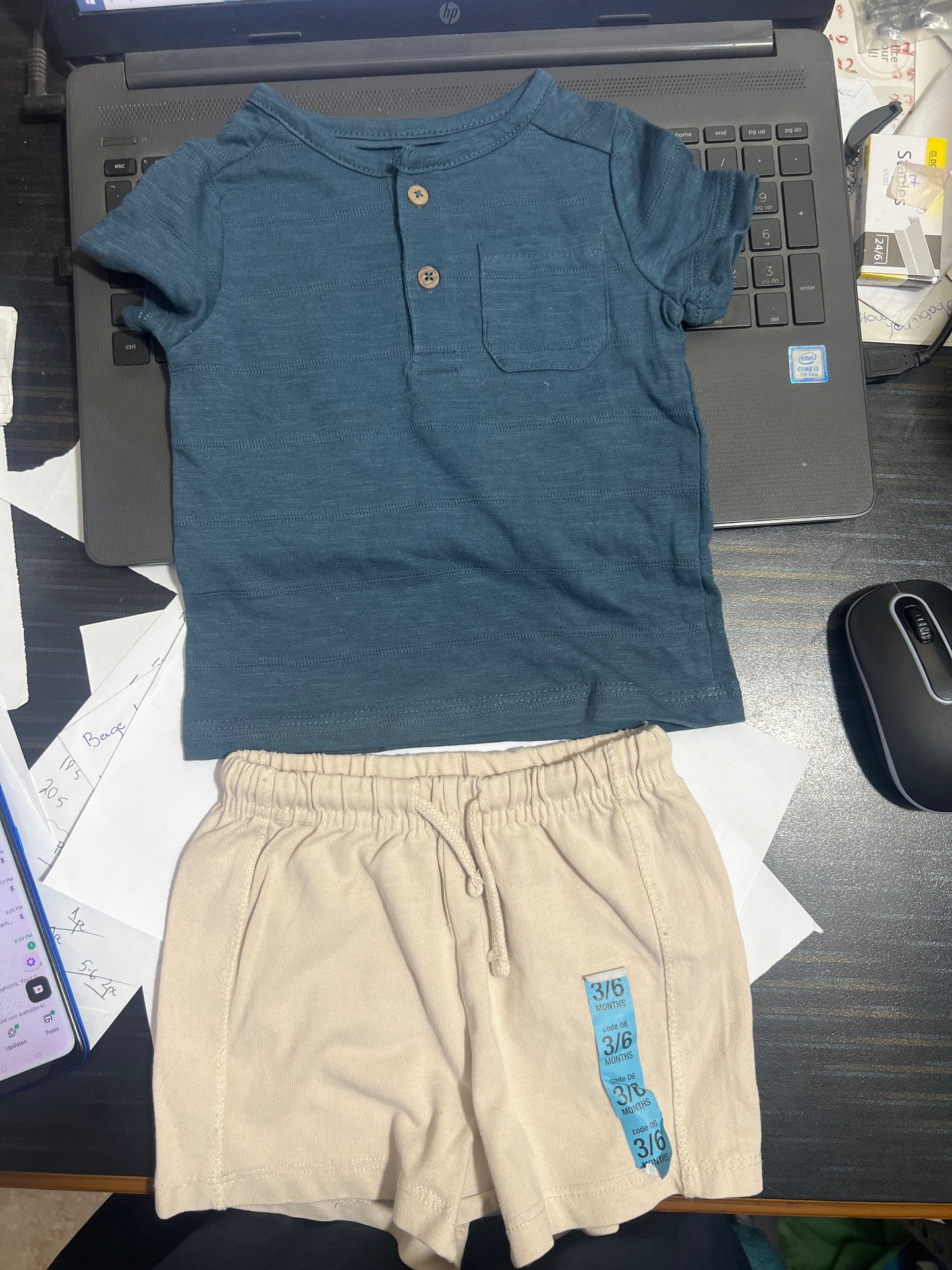 C&A branded 2 pc set for baby boy (6 months)