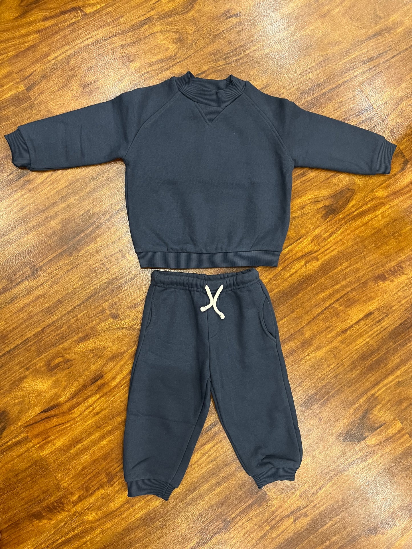 Branded Charcoal Fleece Winter Set