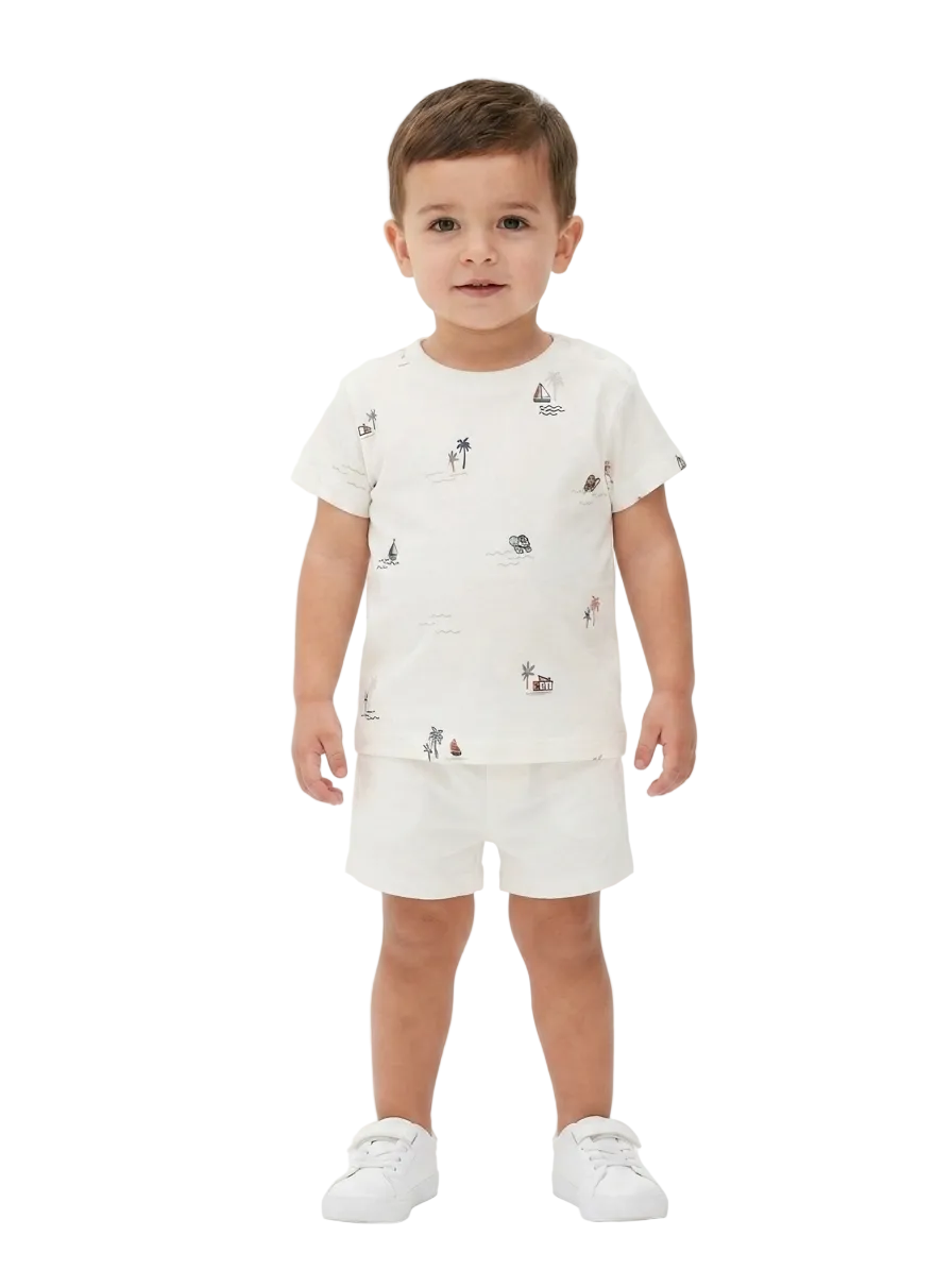 Baby Club Branded Boat T-shirt for boys 0-3 months (minor defect)