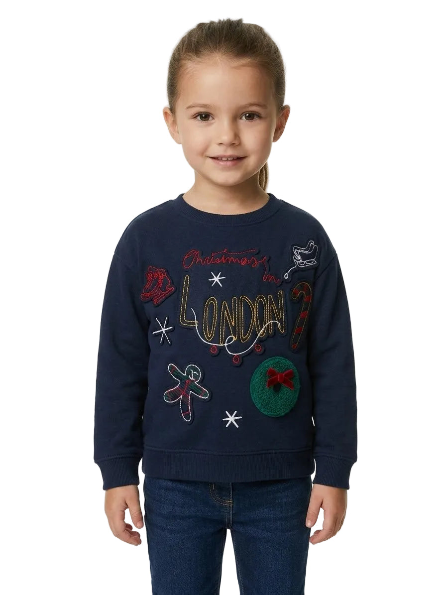 Navy Blue Sweatshirt for Girls