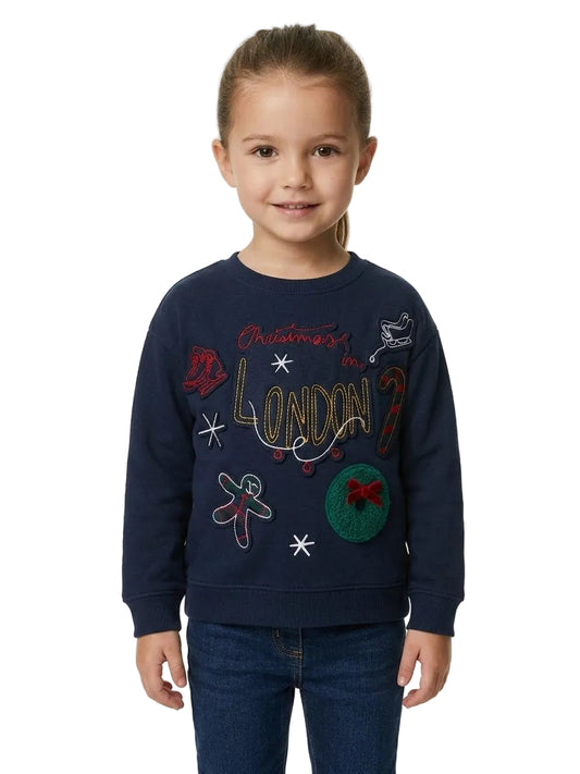 Navy Blue Sweatshirt for Girls