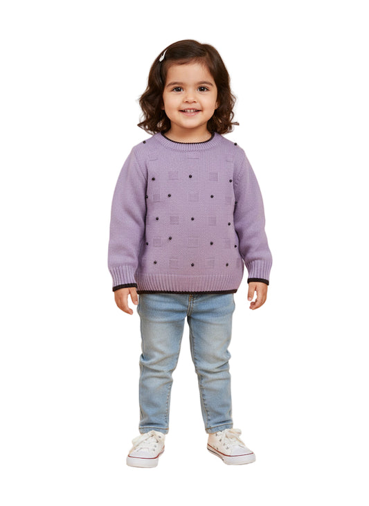 Lilac Branded Sweater for Girls