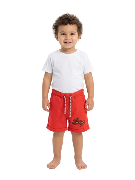 Red NY Shorts For Boys