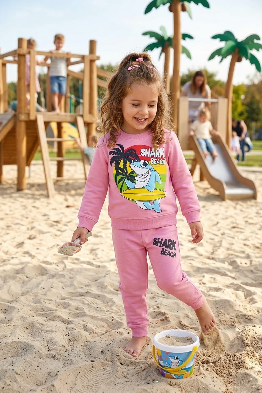 Pink Girls Winter Tracksuit