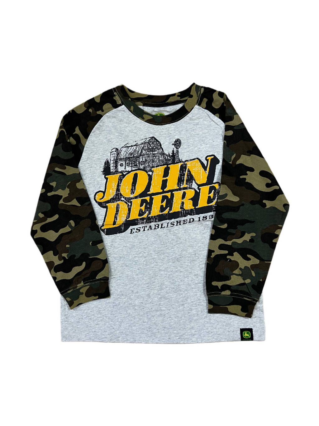 Grey John Deere Full Sleeves Tshirt