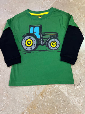 Green Tractor Full Sleeves Tshirt