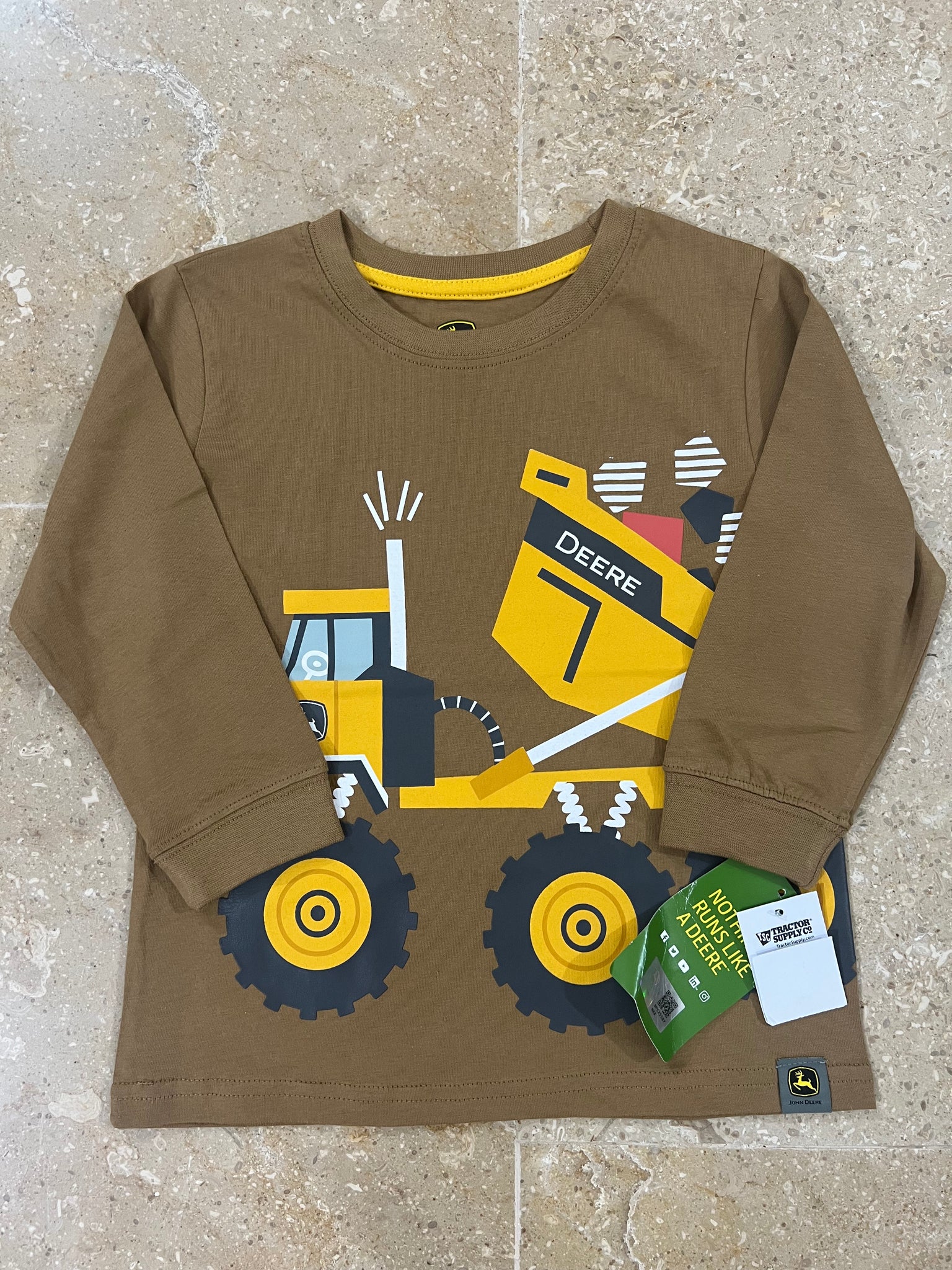 Light Brown John Deere Branded T-shirt