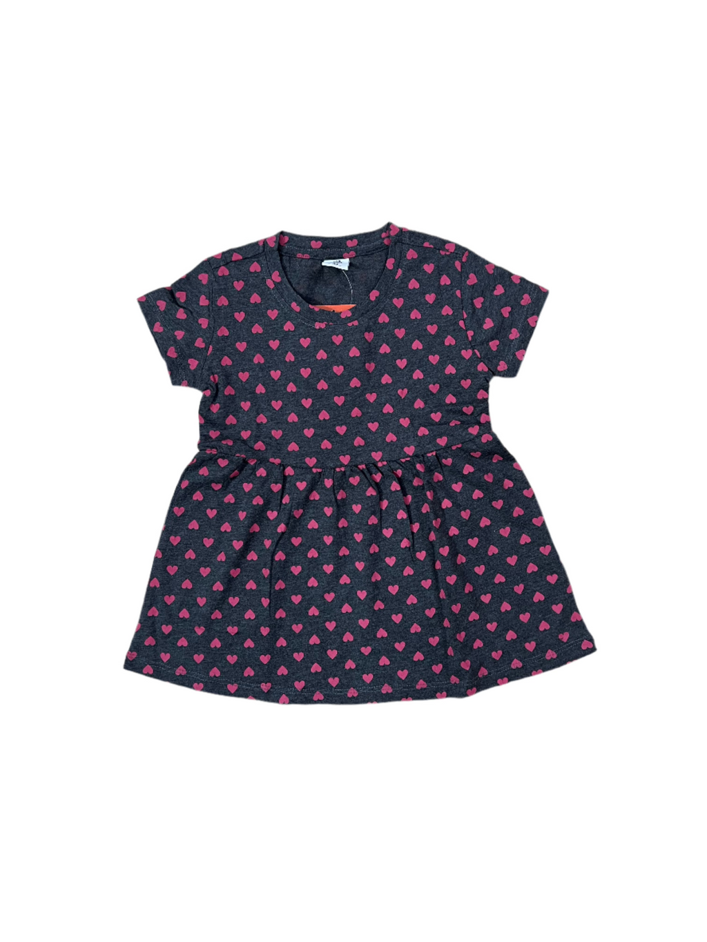 Grey hearts printed frock