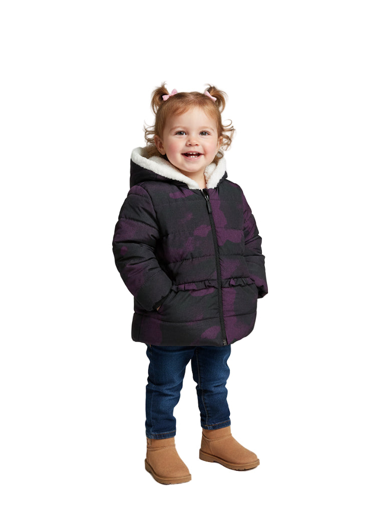 Puffer Jacket Zipper for Baby Girl