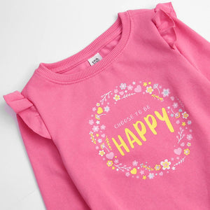 Pink Branded Sweatshirt for Girls