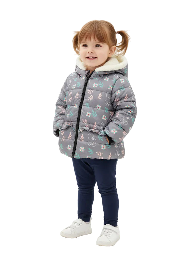 Puffer Jacket Zipper for Baby Girl