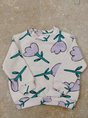 Tulips Printed Sweatshirt for Girls