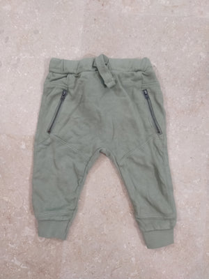 Olive Cotton Terry Trouser