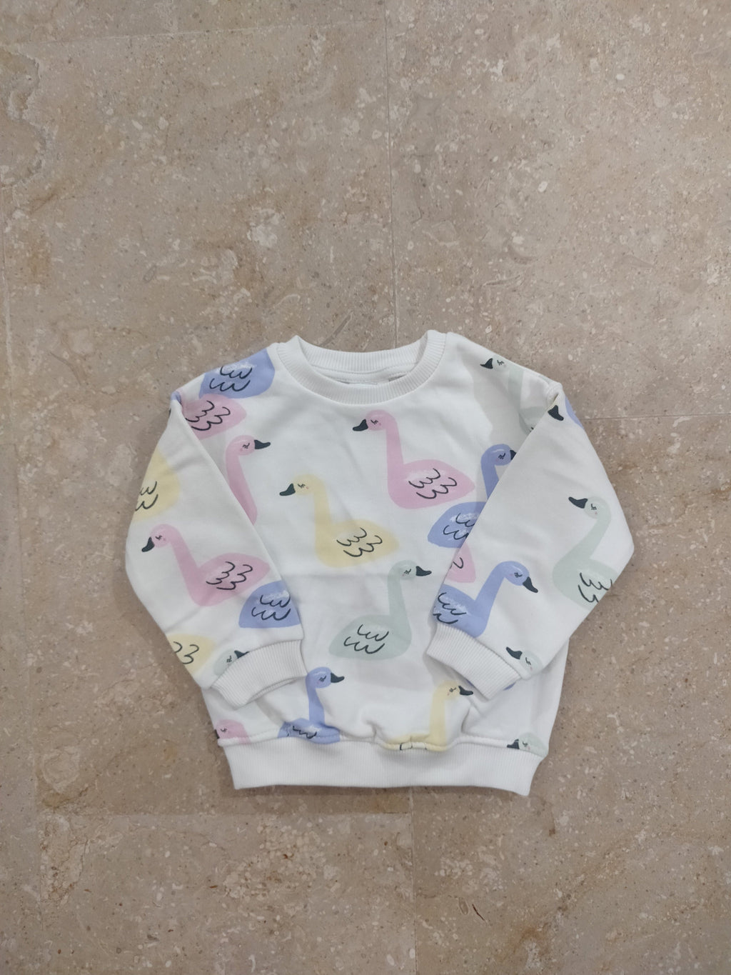 Flamingo Printed Sweatshirt for Baby Girls