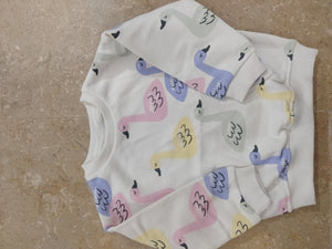 Flamingo Printed Sweatshirt for Baby Girls