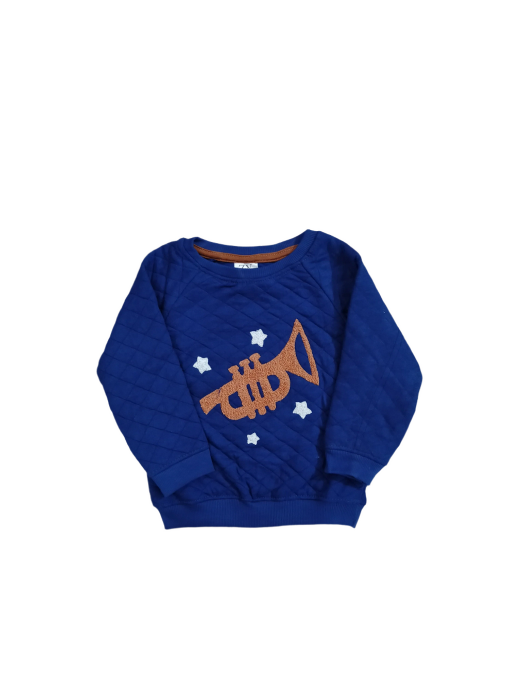 Blue Horn Embossed Sweatshirt