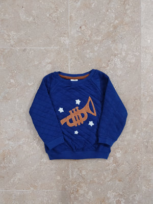 Blue Horn Embossed Sweatshirt