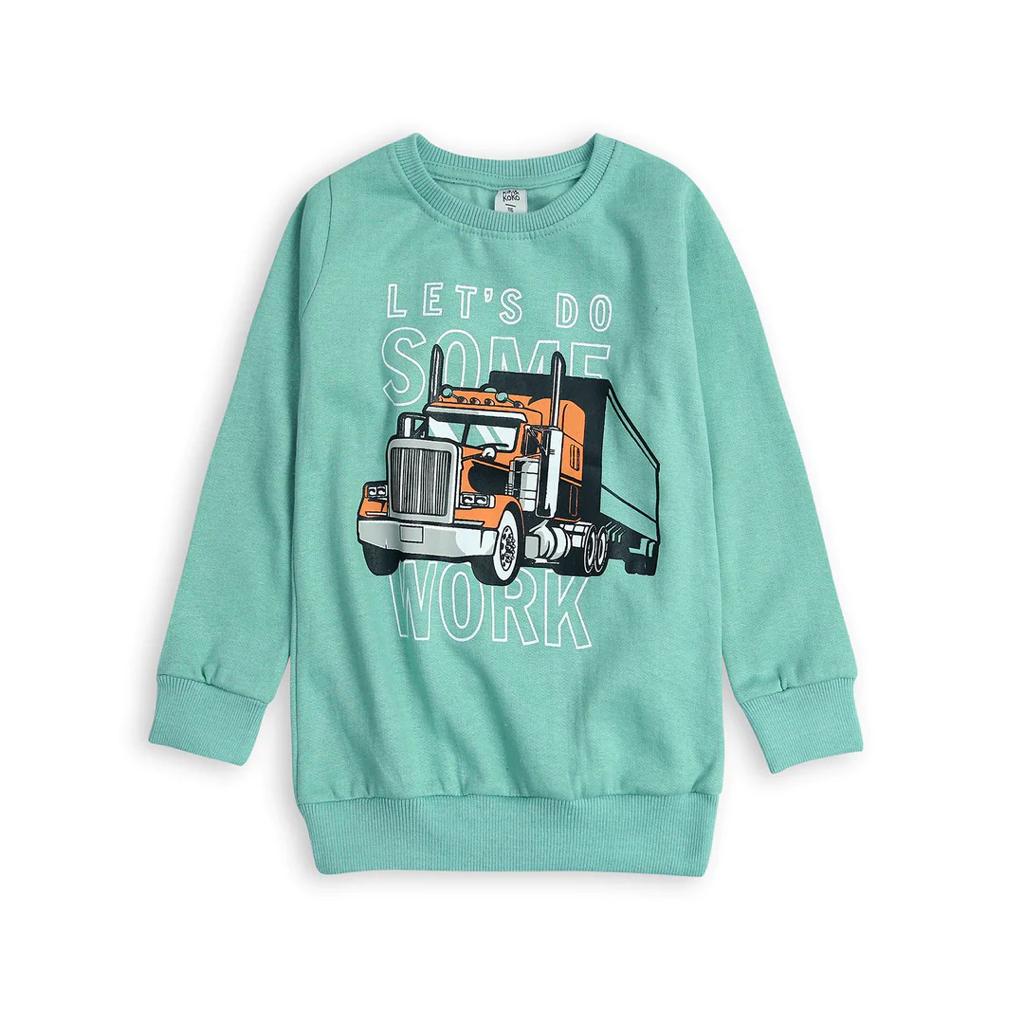 Green Truck Sweatshirt for Kids