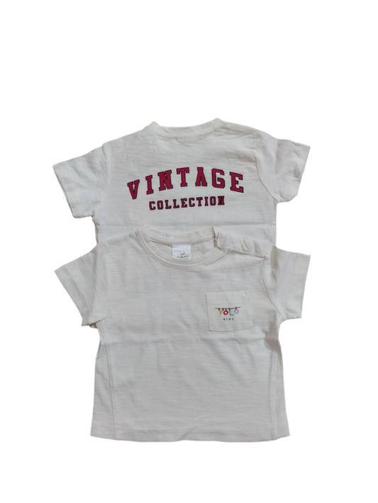 White Back Printed T-shirt for kids