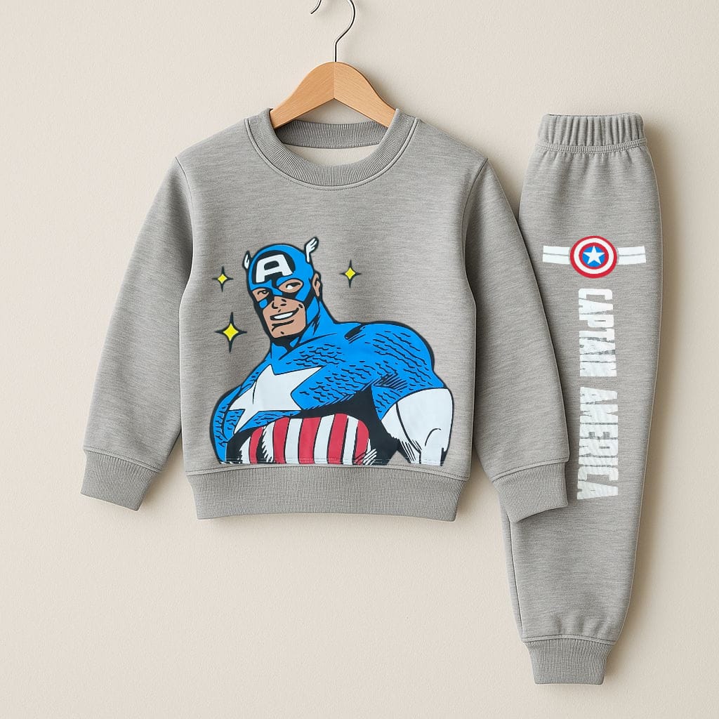 Captain America Printed Winter Tracksuit