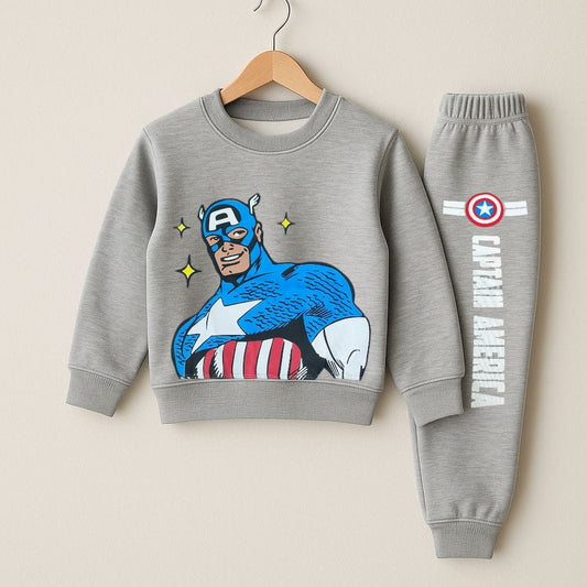 Captain America Printed Winter Tracksuit