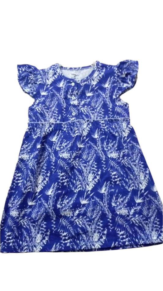 Blue Floral Frock Top