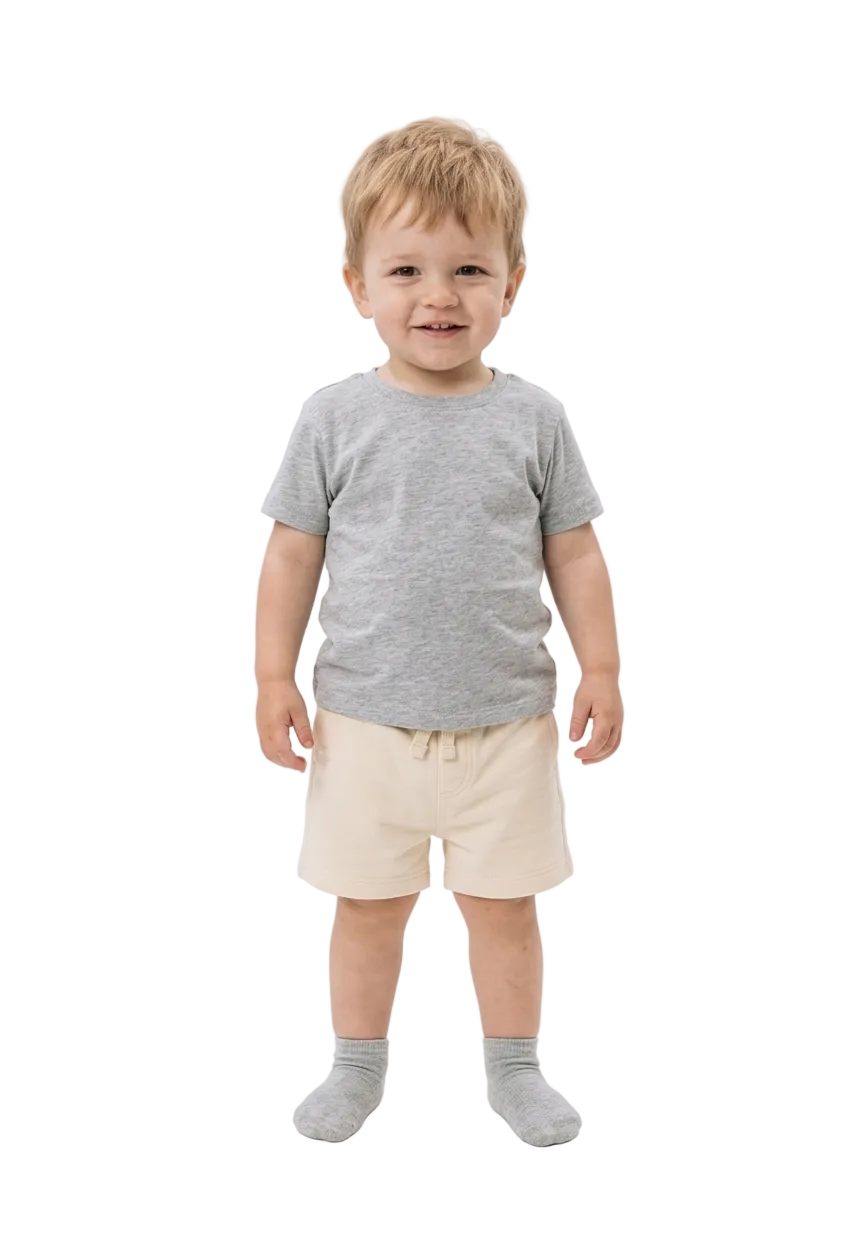 Zara Branded Cream Short
