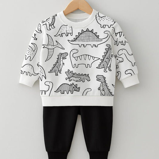 Dino Printed Winter Tracksuit