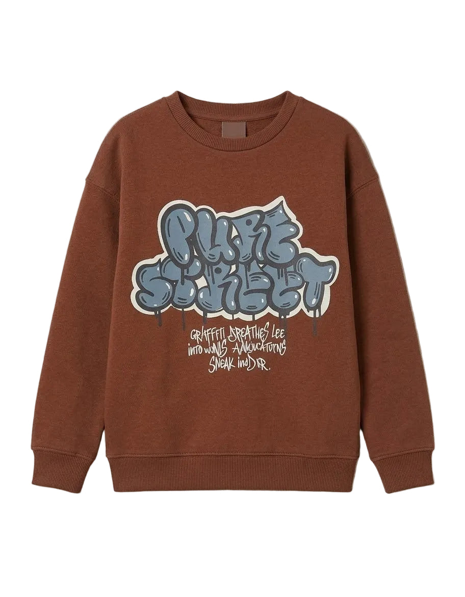 Lefties Branded Graphic Art Sweatshirt for Kids