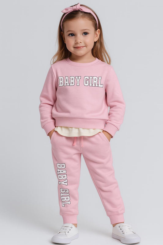 Baby Girl Printed Winter Tracksuit