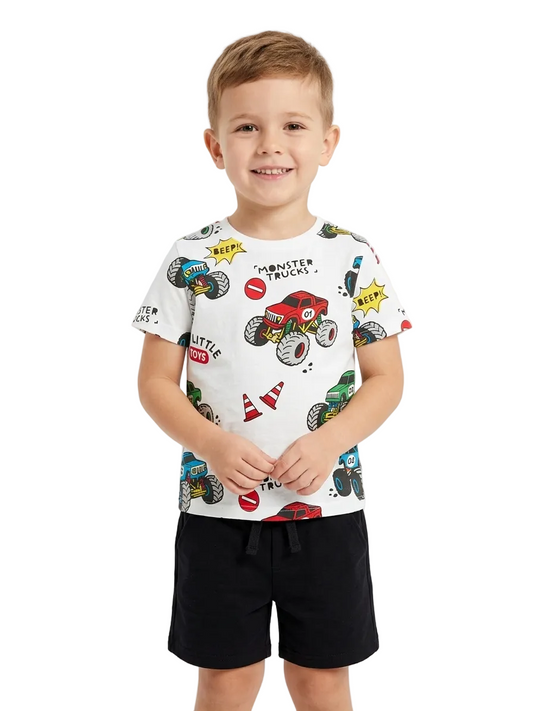 Max branded Trucks Print T-shirt