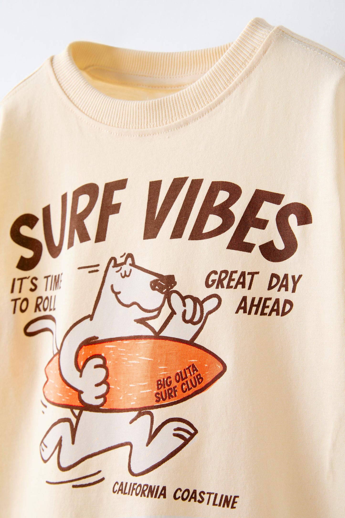 Beige Surf Printed T-shirt