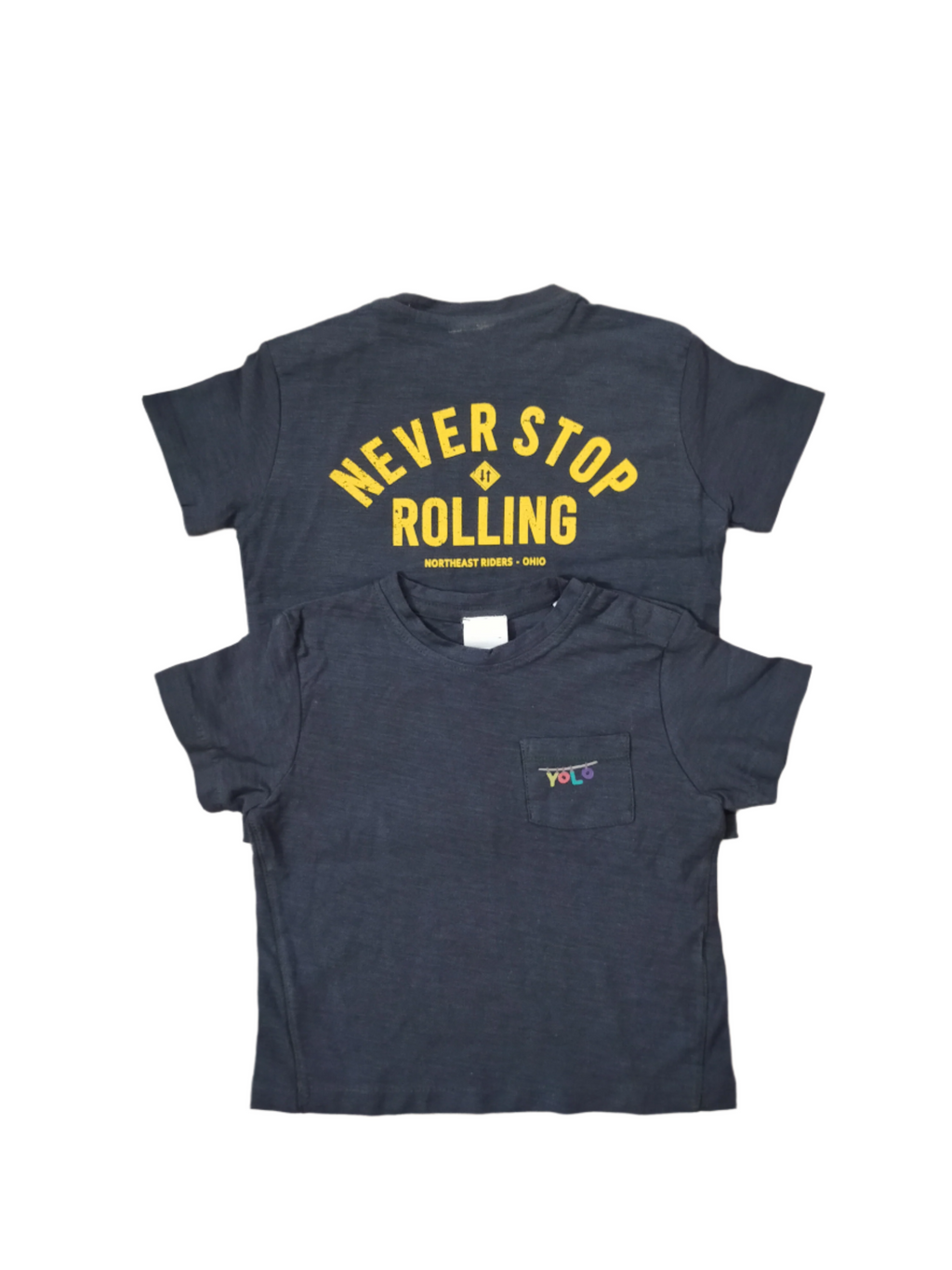 Charcoal back printed Tshirt for kids